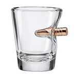 BenShot Shot Glass with Real .308 Bullet - 2oz | Made in the USA