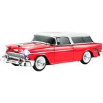 Audiobox 1955 Bel Air Retro Ride Bluetooth Car Speaker & FM Radio | with USB, SD, AUX Input for Office, Home, Garage (Red)