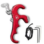 SHARROW Bow Release 4 Thumb Trigger Archery Release Aid Compound Bow Accessory Hunting Finger Release Trigger (Red)