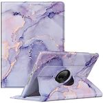 Fintie Rotating Case for iPad 9th Generation (2021) / 8th Generation (2020) / 7th Gen (2019) 10.2 Inch - 360 Degree Rotating Protective Stand Cover with Pencil Holder, Auto Wake Sleep (Lilac Marble)