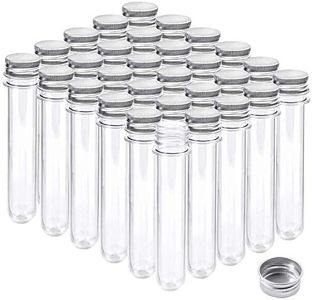 30Pcs Plastic Storage Empty Tubes 40ML Clear Plastic Test Tubes With Screw Caps Jelly Cookie Nuts Containers