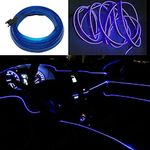 EL Wire - 2M Car Interior Decoration Lighting Lights LED Strip Neon Wire With Cigarette Lighter Adapter（Blue�）