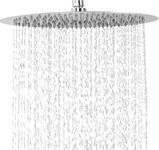 Rainfall Shower Head, Yapwiki 10 Inch Large Shower Head High Pressure Fixed Showerhead, 304 Stainless Steel Replacement ShowerheadRustproof Rain Shower, Waterfall Shower Heads with Chrome Finish