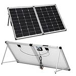 DangLeKJ 160W Portable Solar Panel Kit, Monocrystalline Waterproof Foldable New energy solar power with Stand for RV, Camping, Travel Trailer, Power Bank, Emergency Power