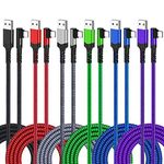 Agtray 6-Pack 10ft USB C Cable 90 Degree Right Angle Type C Android Charger Fast Charging USB a to USB c L Shape Long Braided Cord Compatible for Samsung Galaxy S23 S22 S21 S20 Note20 10, Pixel 7/7A/6