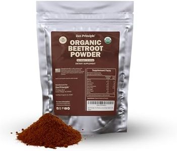 Zen Principle 1 lb. Premium Organic Beetroot Powder. 100% USDA Certified. More Fiber and Less Sugar Than Beet Juice. All Natural Energy Boost, Supports Healthy Liver and Heart. Made in USA.