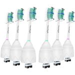 Vochigh Replacement Brush Heads Compatible with Philips Sonicare E-Series Toothbrush HX7022/66, Fit Sonicare Essence, Advance, Elite, Xtreme and Cleancare Electric Brush Handles, 6 Pack