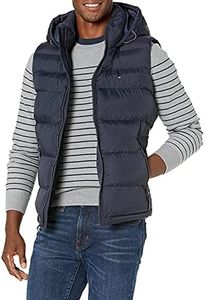 Tommy Hilfiger Men's Quilted Puffer Vest, Midnight Hoody, Large