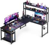 ODK L Shaped Gaming Desk with Hutch