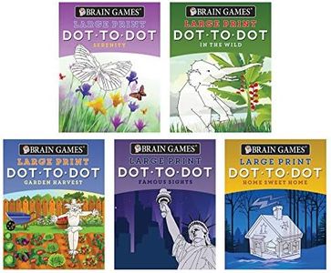 Brain Games 5 Booklet Set - Large Print Dot to Dot (Brain Games - Dot to Dot)