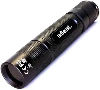 uvBeast New V3 365nm Mini - Black Light UV Flashlight – High Definition Pure Ultraviolet - Professional Grade High Power Upgraded 5 Core UV LED – USA Stock