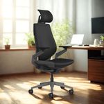 Steelcase Gesture Chair | 12-Year Warranty | DIY Assembly | 3D LiveBack™ Technology| 360-Degree Adjustable Arms | Supports up to 181 kg | Ergonomic Chair for Office and Home | Montana Leather | Black