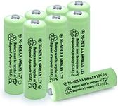 QBLPOWER AA Ni-MH 600mAh 1.2V Rechargable Solar Light Batteries for Outdoor Solar Lamps Garden Lights Remotes Mice(8Pcs)