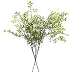 Melorca&Guilla Artificial Plants,2PCS 43.3" Green Nandina Faux Branches for Vase,Artificial Plants for Shop Garden Office Home Décor