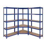 Heavy Duty Garage Corner shelving kit, 1 Corner unit 1500mm x 750mm x 300mm & 2 Shelving units 1500mm H x 750mm W x 300mm D Massive Storage Capacity of 2250KG + FREE NEXT DAY DELIVERY