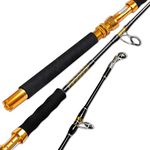 Fiblink Saltwater Jigging Spinning Rod 1-Piece Heavy Jig Fishing Rod (30-50 lb/50-80 lb/80-120 lb, 5 Feet 6 Inch) (80-120 lbs)