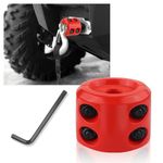 Rubber Winch Stopper,Winch Cable Stopper for Tow Hook Protections & Car Decorations,ATV/UTV/ORV Universal Winch Accessories Winch Rope Stopper for Cable & Synthetic Rope (Red)