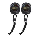 Digital Stopwatch Timer,2 PCS Digital Sport Stopwatch Timer Multifunctional Handheld Digital LCD Stopwatch Timer for Sports/Running/Racing/Swimming