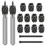 EEEkit Rotary Spot Weld Cutter Sets Double Sided 15-pack, 3/8" HSS Spot Weld Cutter Remover Drill Bits Hex Sheet Metal Hole Cutter Remover for Power Drill Spot Welding