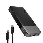 Nobis Portable Charger, 35W 10000mAh Power Bank Fast Charging, PD QC 3.0 LED Display Battery Pack,USB C In/Out Portable Phone Charger for iPhone iPad Samsung Android etc. (Black)