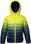 Rokka&Rolla Boys' Reversible Lightweight Puffer Jacket Hooded Water-Resistant Winter Coat