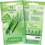 HERBAL AGE Chives Seeds Plants, Grow Your Own Herb Garden Kit, ~750 Seed Box, Salad Herbs Seeds for Planting UK, Veg Plant Gardening Gift for Men, Women, Kids, Seeds to Plant Outdoor & Indoor