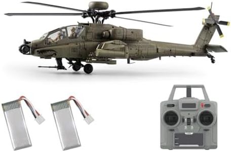 RCTRORCARY 1/48 C170 AH-64D RC Gyro Helicopter with Optical Flow Positioning, TOF Altitude Hold, One-Key Inverted Flight, 2.4G 6CH Military Aircraft for Adults Outdoor- RTF