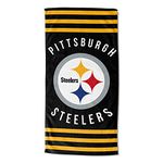 Northwest NFL Pittsburgh Steelers Unisex-Adult Beach Towel, 30" x 60", Stripes