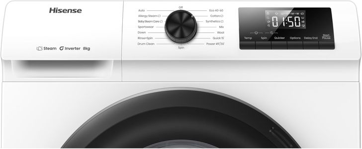 Hisense 8kg Front Load Washing Machine – White, Efficient Laundry