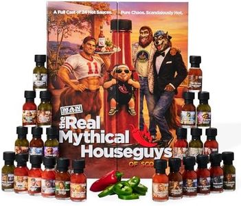 Man Crates Real Houseguys Hot Sauce Gift Set – 24 Pack Funny Hot Sauce Sampler for Men – Spicy Variety Gift Box for Dad, Husband, Boyfriend – Unique Gag Gift