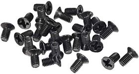 uxcell M3 x 6mm Phillips Screw Fastener Black for Laptop PC TV Fan Switch 150pcs