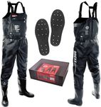 Dress Felt Spike Wader, Chest Highwader, Airborne L, Felt Spike, Height: 66.9-68.9 inches (170-175 cm), Boots 10.2-10.4 inches (26-26.5 cm), for Disaster Prevention