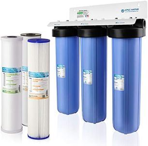 APEC 3-Stage Whole House Water Filter System with Iron, Sediment and Chlorine Filters (CB3-SED-IRON-CAB20-BB)