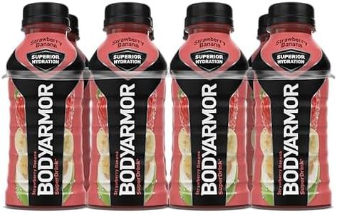 BODYARMOR Sports Drink Sports Beverage, Strawberry Banana, Coconut Water Hydration, Natural Flavors With Vitamins, Potassium-Packed Electrolytes, Perfect For Athletes, 12 Fl Oz (Pack of 8)