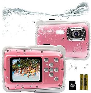 YEEIN 10FT Waterproof Digital Camera for Kids 21MP Underwater Camera with 32G SD Card, 8X Digital Zoom Point and Shoot Camera for Boys and Girls