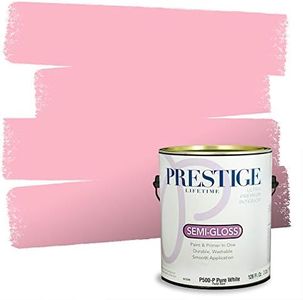 PRESTIGE Paints Interior Paint and Primer In One, 1-Gallon, Semi-Gloss, Comparable Match of Benjamin Moore* Pure Pink*