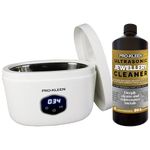 Pro-Kleen Ultrasonic Jewellery Cleaner And Cleaning Solution 43000Hz, 30W, Cleans Necklace Rings Glasses Jewellery Necklace Watch Straps Coins Dentures