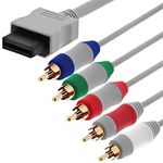 Fosmon Compatible with Nintendo Wii and Wii U, Component HD AV Cable (1.8M)