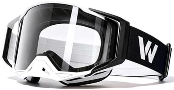 WildHeir Dirt Bike Goggles Motocross Motorcycle Glasses - ATV Riding Dirtbike 4-Wheeler MX DH Accessories Windproof for Men Women Youth UV400 Protection Dust-proof Anti-Slip Strap Eyewear
