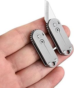 FUNBRO Small Pocket Knife for Men, Mini Folding Knives Box Cutter, Cool EDC Knife with Unique Design, Little Tiny Knives for Every Day Carry, Small Gift for Women Men