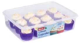 Décor Tellfresh 12 Cupcake Storage Box | Airtight Lid | Dishwasher Safe | 4L Capacity