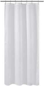 N&Y HOME Fabric Shower Curtain Liner Long Stall Size 42 Width x 78 Length inches, Hotel Quality, Washable, White, 42x78