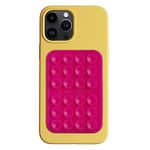 OCTOBUDDY MAX Silicone Suction Phone Case Adhesive Mount - Hands-Free, Strong Grip Holder for Selfies and Videos - Durable, Easy to Use - iPhone and Android Compatible - 2.6″ x 3.9″, Hot Pink