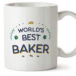 MUGFFINS Baker Mug - in English - World's Best - Funny Gift for Colleagues - Ceramic 11oz Mug