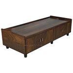 Caspian Furniture Wood Textured Single Bed with Box Storage| Side Storage | Portable Bed | Single Bed Divan |(72 x 36 inch Matress Size), Bed Size 74X38X18 Inch