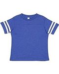 Clementine Kids Toddler Football Fine Practice Jersey T-Shirt, VN Royal/BD White, 2T