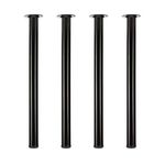 QLLY Adjustable 27.5 inch Tall Metal Desk Legs, Office Table Furniture Leg Set, Set of 4 (Black)