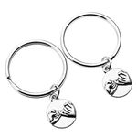 Jovivi Promise Couples Keychain Pinky Promise Charm Key Ring for Him Her Lovers Jewelry Gift