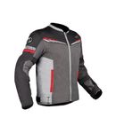 Rynox Air GT 4 Jacket - CE Certified Class A | Motorcycle Riding Jacket | Impact Protection | Abrasion Resistance - Grey Red, Medium