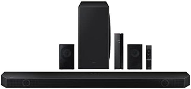 SAMSUNG HW-Q910B 9.1.2ch Soundbar w/ Wireless Dolby Atmos, DTS:X, Rear Speakers, Q Symphony, Built In Alexa/Voice Assistant, SpaceFit Sound, Airplay 2, Adaptive Sound, Game Pro Mode, 2022